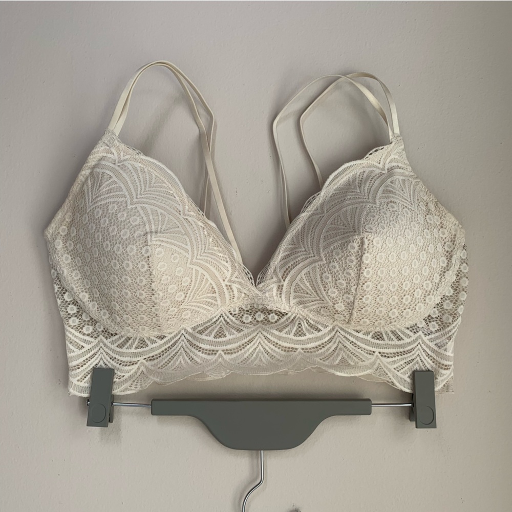 Auden Cream Lightly lined Bralette, XL